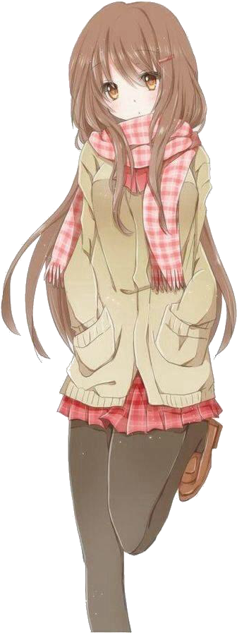 I Give Good Credit To Whoever Made This - Anime Girl Brown Hair (500x918)