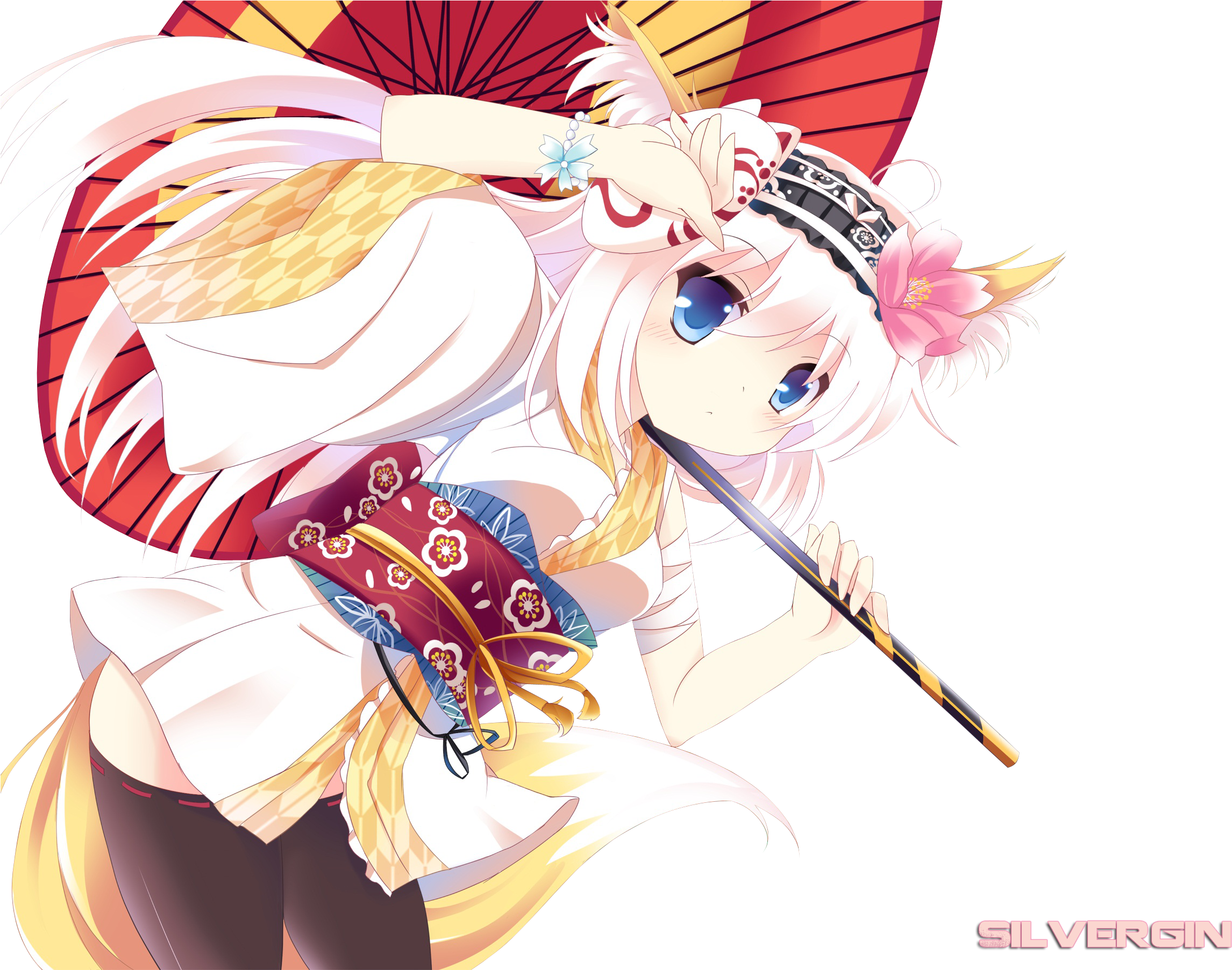 Anime Picture With Original Nibiiro Shizuka Long Hair - Anime (2400x1804)