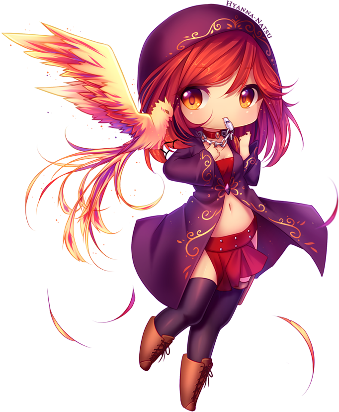 Anime Fire Girl - Anime Chibi Fire Girl (712x860)