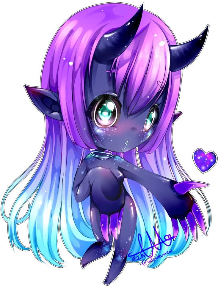 Galaxy Chibi Girl Anime And Pinterest - Anime Girl Chibi Galaxy (1024x1024)
