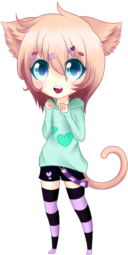 Closed Chibi Cat Girl Adopt By Akishika - Meif Wa Girl (894x894)