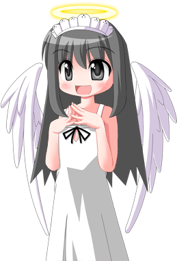 The Halo Is Very Important - Chibi Anime Angel Girl (300x400)