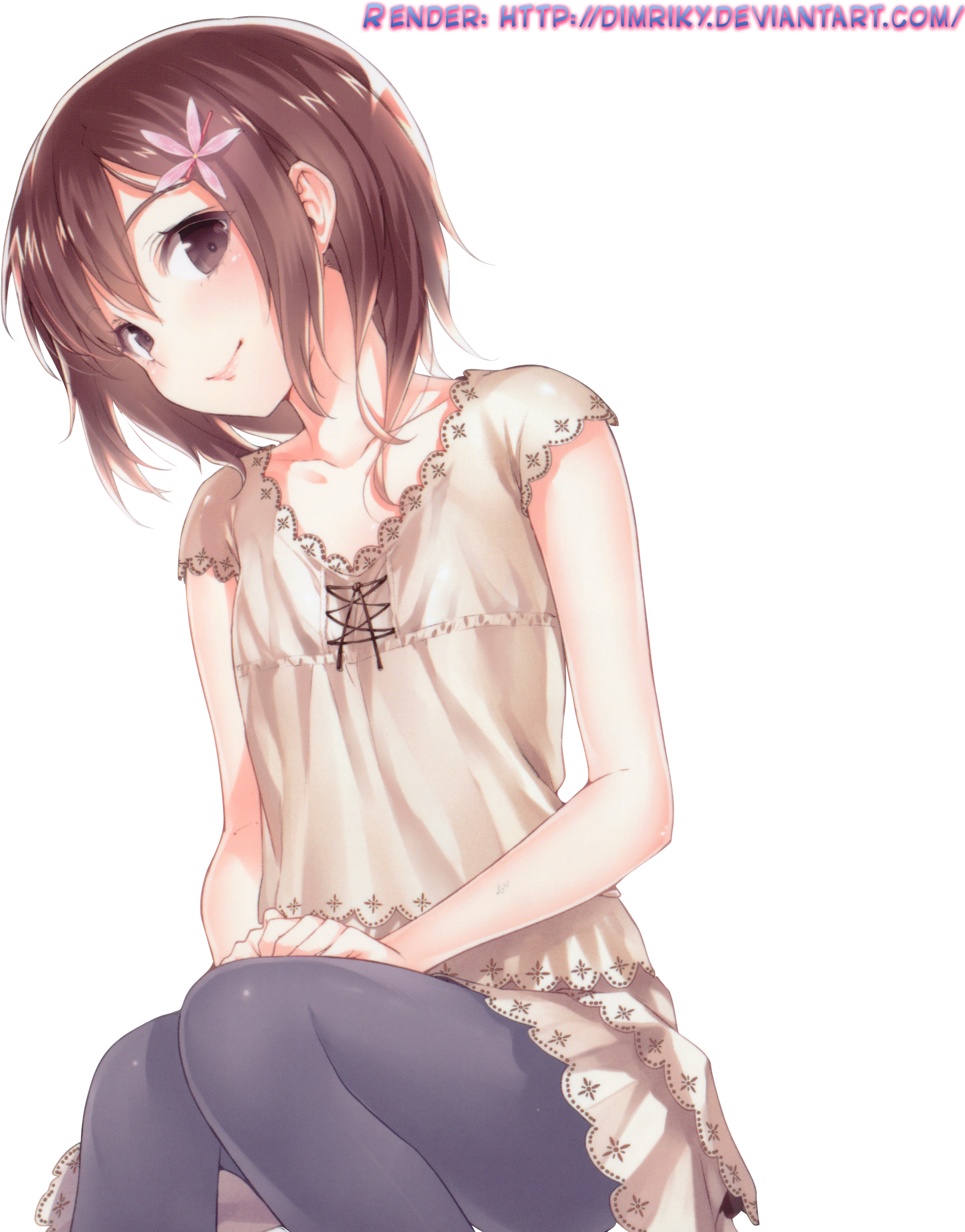 Spiz1206 66 4 Render - Young Anime Girl Short Hair (3273x4057)