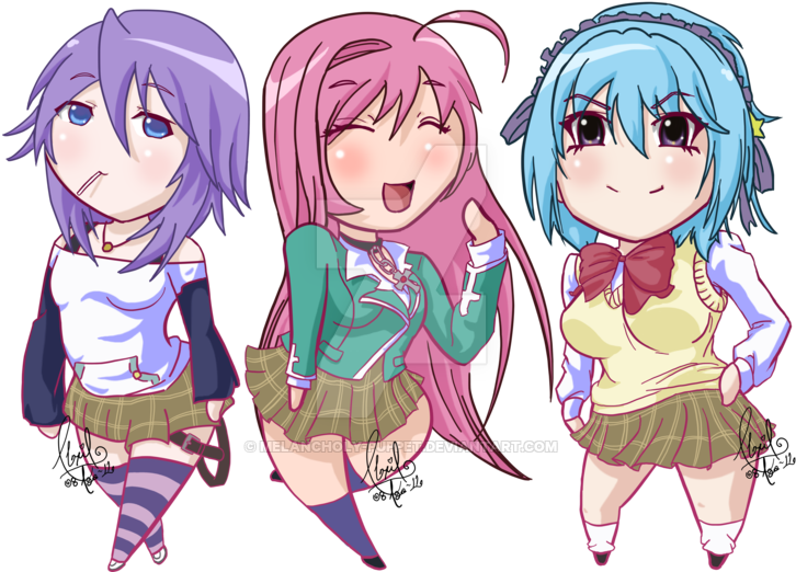 Rosario Vampire Girls By Melancholy-puppet - Rosario Vampire Mizore Chibi (900x529)
