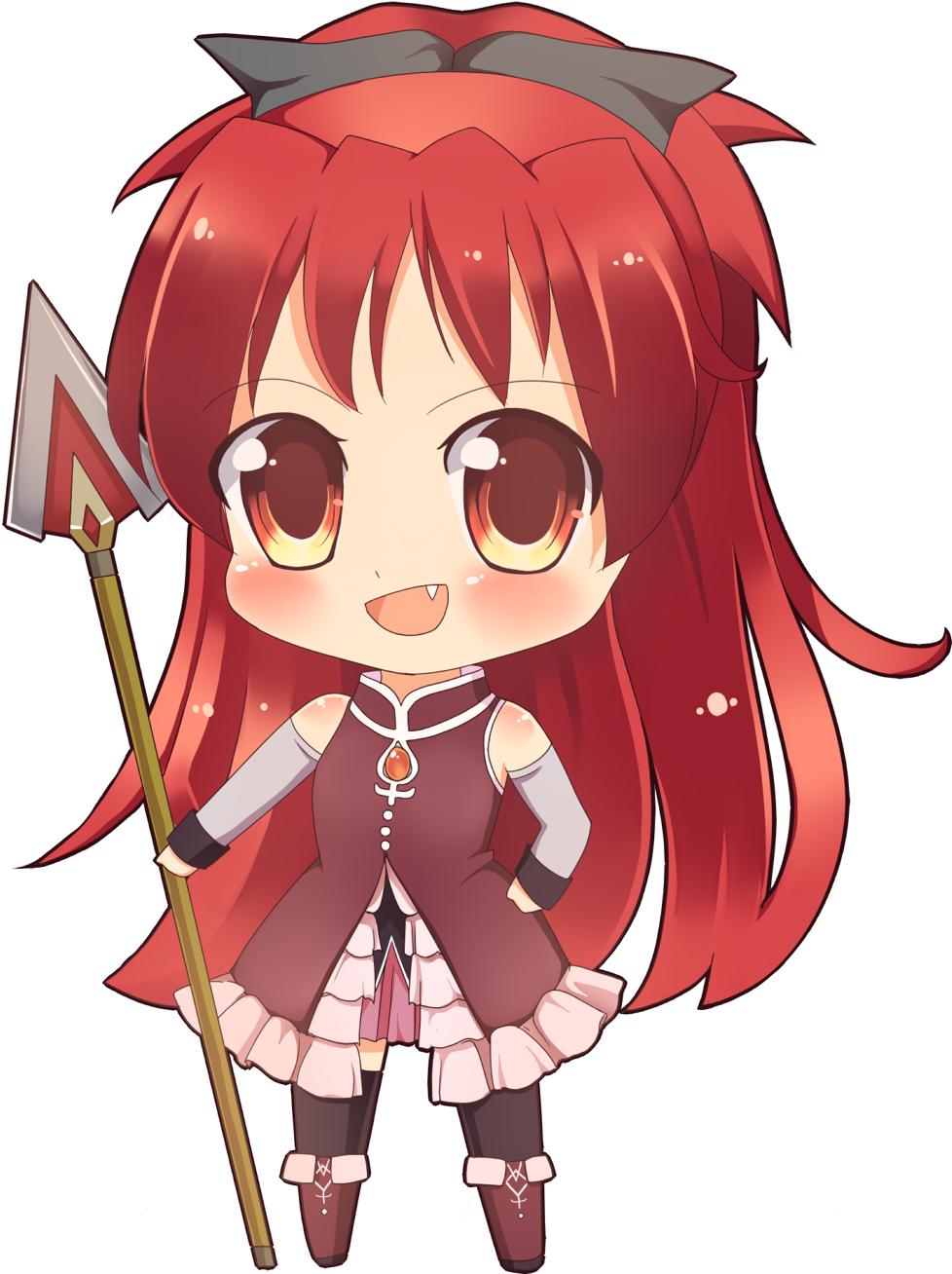 Chibi Anime Girl Art Illustration2 Pinterest - Kyoko Sakura Chibi Png (1000x1358)