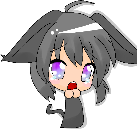 Crying Kitty Chibi Girl By Mandaangel96 - Chibi Sad Girl Png (592x600)