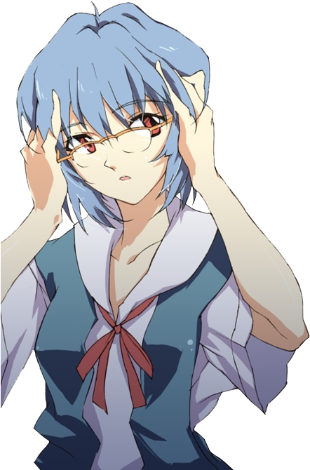 Rei Is Pretty Cute With Glasses - Rei Ayanami Neon Genesis Evangelion (474x700)