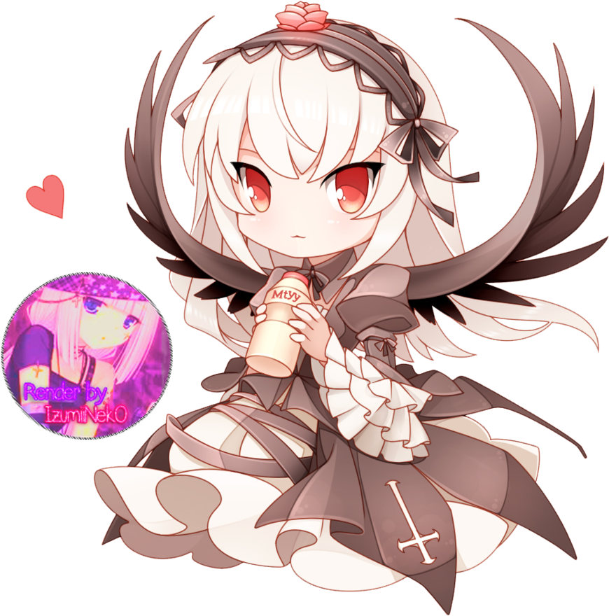 Render - Anime Chibi Girl Render (894x894)