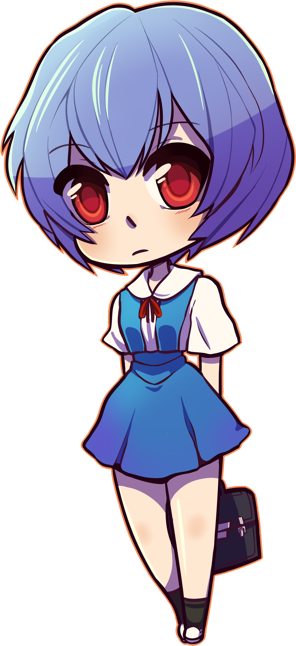 Rei Ayanami Chibi By Totowuv - Rei Ayanami (1800x2250)