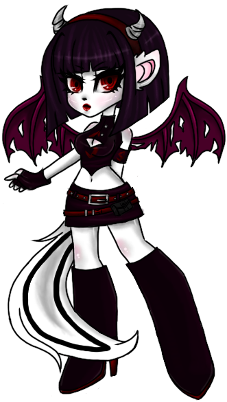 Evil Sloth Agent Xorra By Chizeropa - Evil Anime Chibi Girl (400x600)