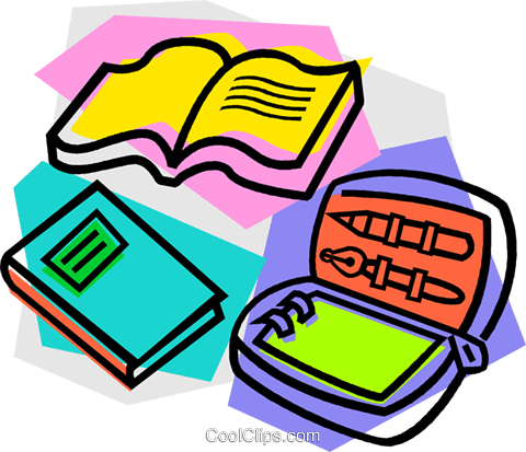 School Project, Workbooks Royalty Free Vector Clip - Workbooks Clip Art (480x413)