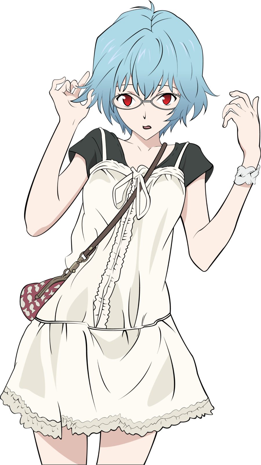 Rei Ayanami Vector By Megadud20 - Rei Ayanami With Glasses (900x1600)