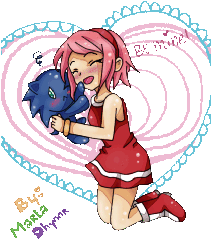 Sonic The Hedgehog Wallpaper Entitled Human Amy - Amy The Hedgehog Human (417x500)