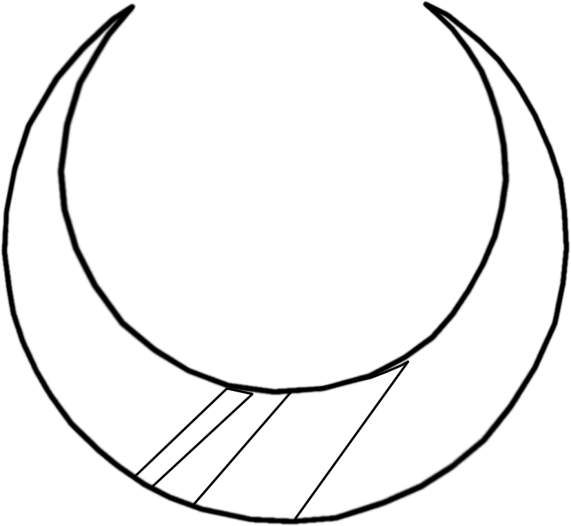 Crescent Moon Cutter Base By Iggwilv - Sailor Moon Crescent Moon (829x763)