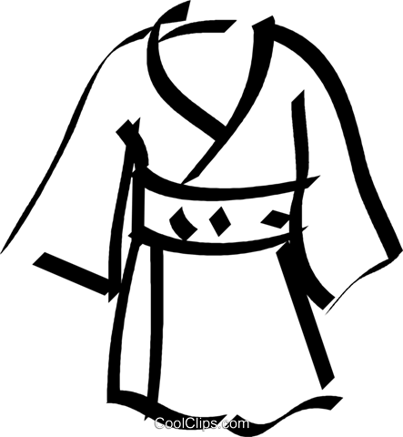 Japanese Kimono Royalty Free Vector Clip Art Illustration - Japanese Kimono Royalty Free Vector Clip Art Illustration (443x480)