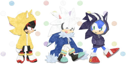 Sonic The Hedgehog Wallpaper Called Jacket - Sonic Shadow And Silver Brothers (500x262)