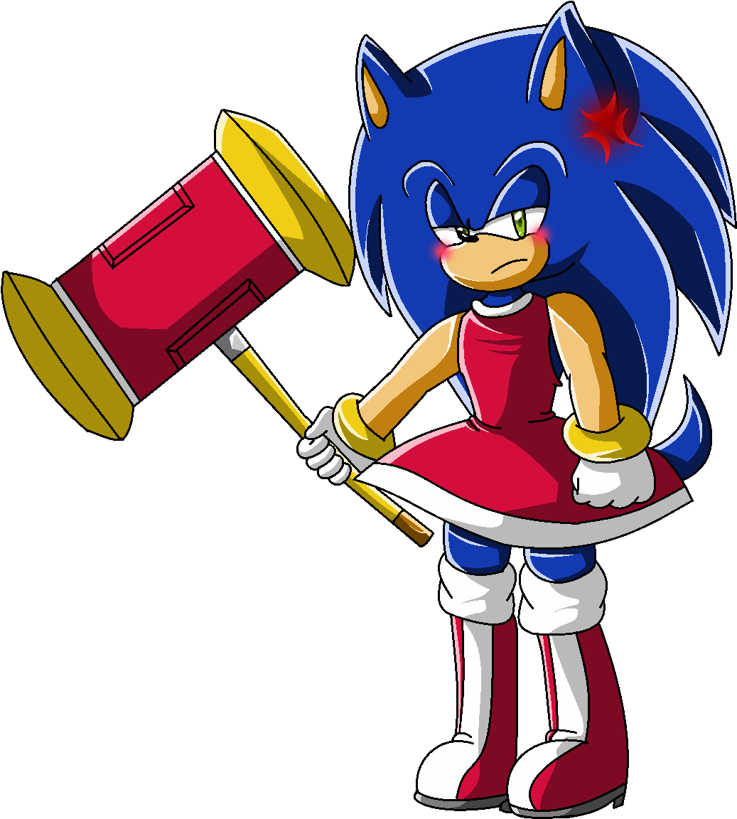 Knuckles The Echidna Pikachu Hedgehog Red Cartoon Vertebrate - Sonic Crossdress (1154x1182)