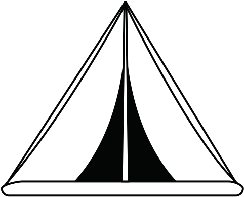 Camping Tent Clipart Black And White - Tent (550x550)