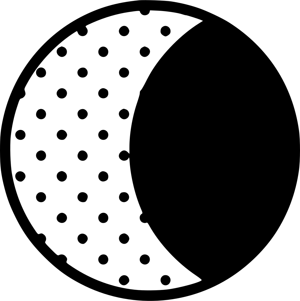 Waning Crescent Moon Comments - Scalable Vector Graphics (980x982)