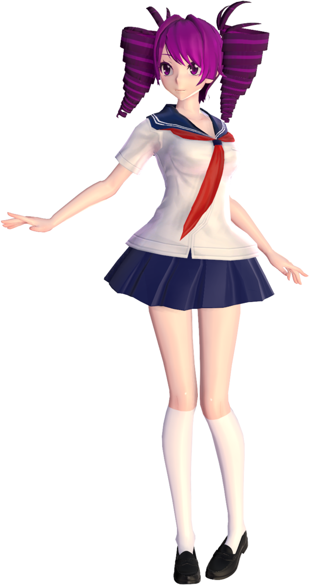 Kokona Haruka Ayano Aishi Yandere Simulator Yui Rio - Yandere Simulator Kokona Png (645x1238)
