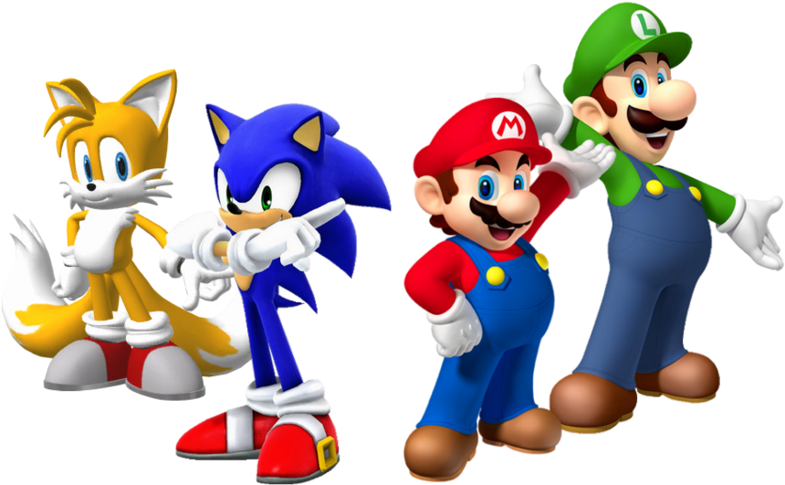 Sonic The Hedgehog Clipart Mario Bro - Mario Bros Sonic (1024x601)