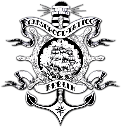 Logo - Old School Tattoo Logo (420x437)