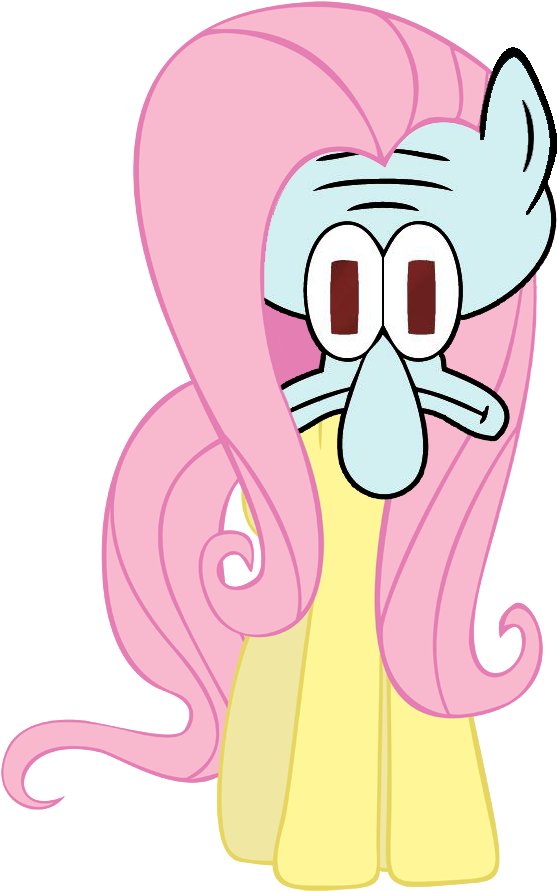 Cult Of Squidward, Fluttershy, Safe, Spongebob Squarepants, - Draw Squidward Step By Step (779x946)