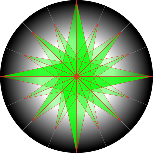 Crystal Compass Rose Clip Art At Clker - Quartz (600x600)