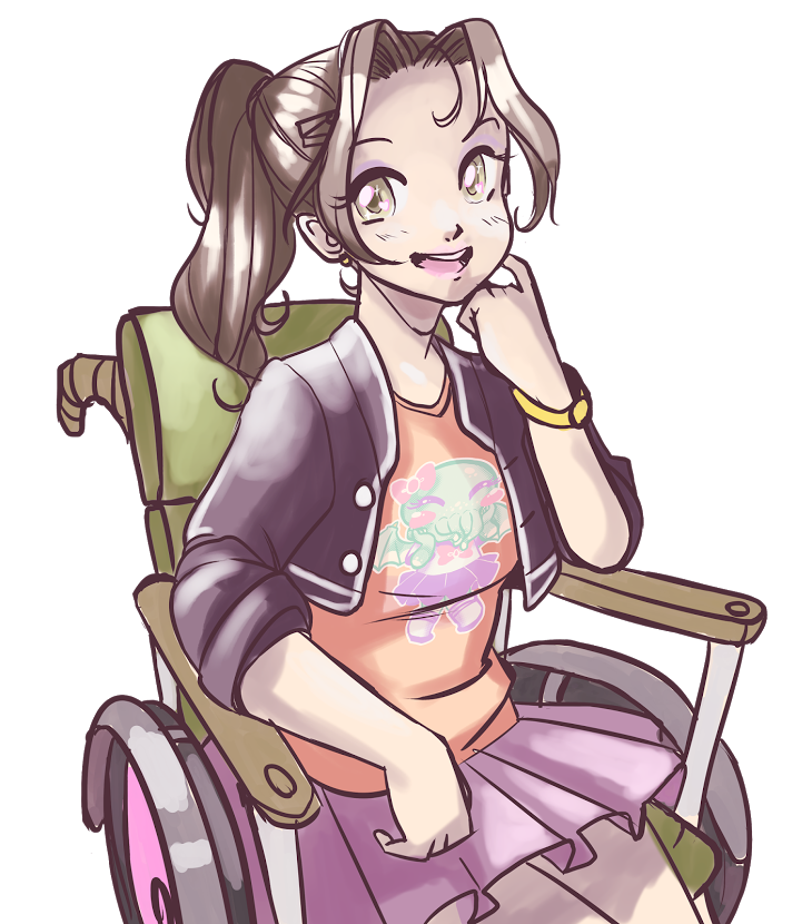 [kickstarter] Breakfast Cult - Anime Girl In Wheelchair Transparent (730x830)