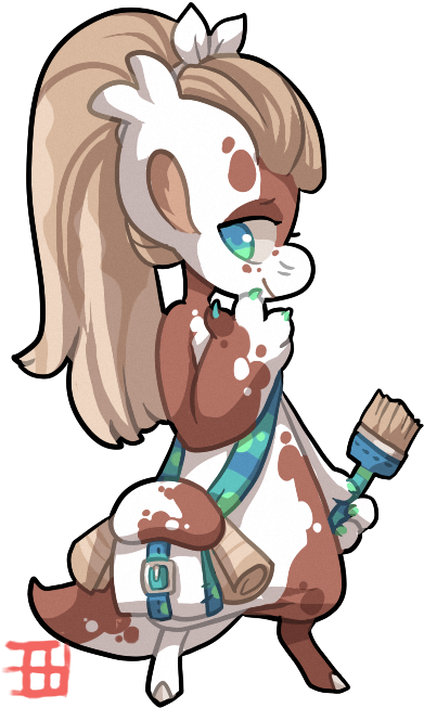 Painted Pony Bush Bean By Thekingdomofgriffia - Painting (414x683)