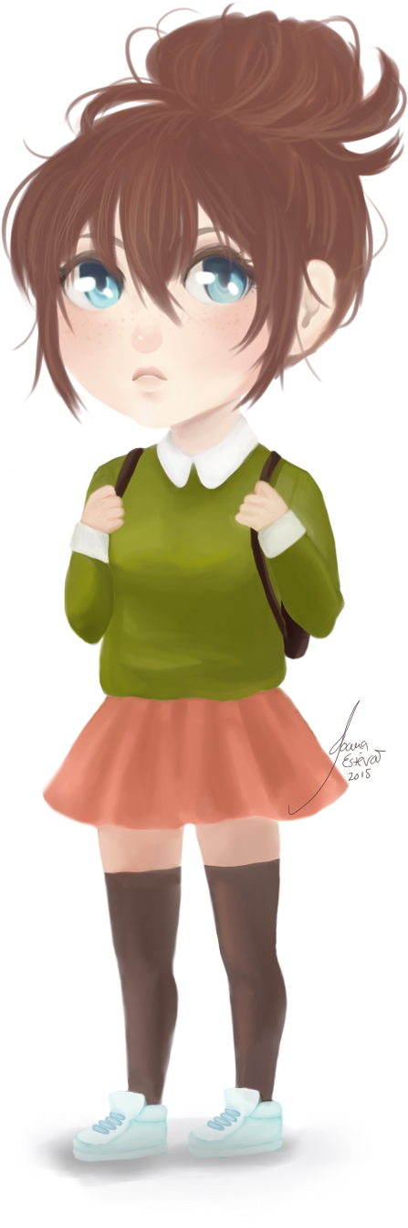 Time To Go To School By Bunnytsu - Chibi Go To School (744x1463)