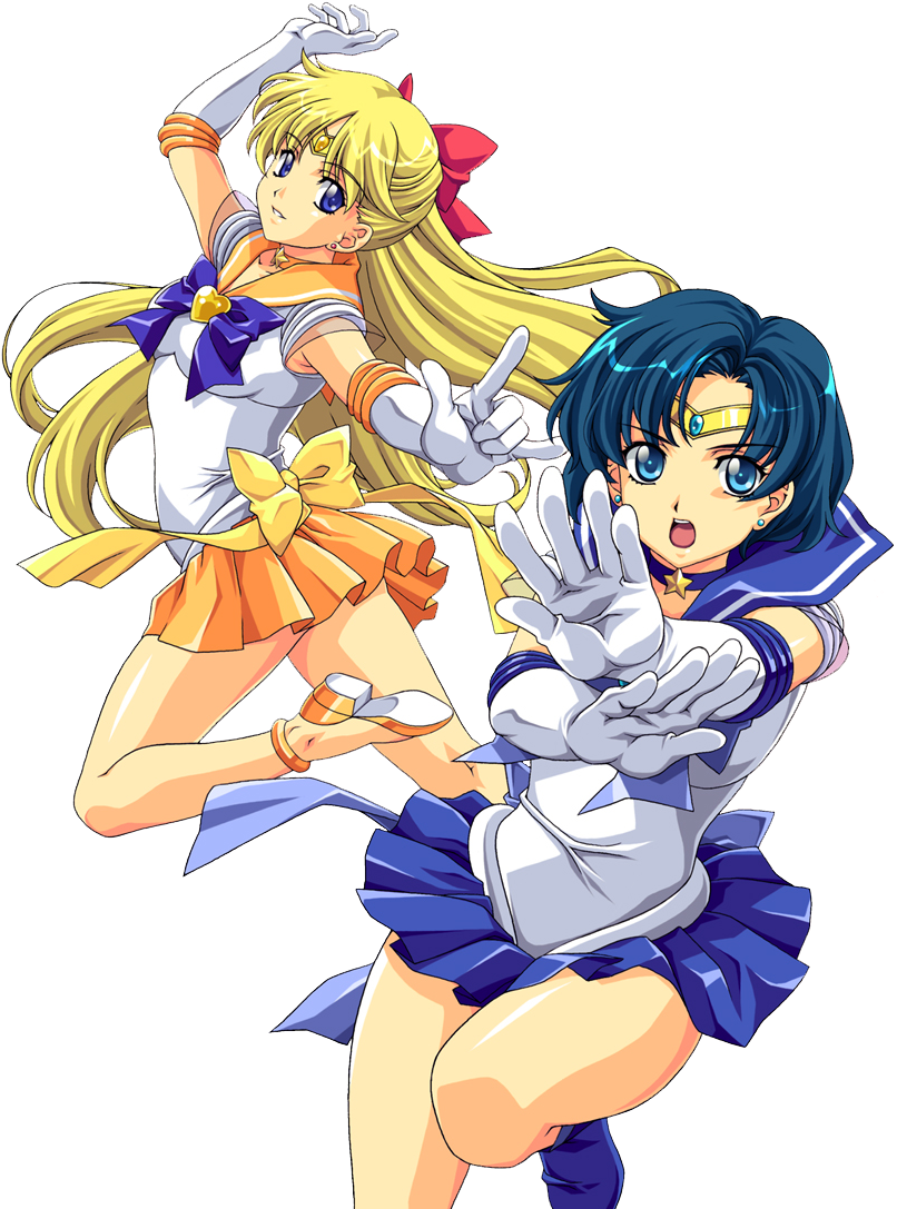 Sailor Venus & Sailor Mercury - Sailor Mercury And Sailor Venus (830x1100)