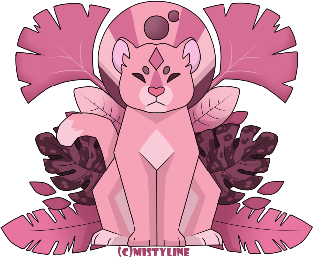 Pink Panther Diamond Mural By Mistyline - Steven Universe Pink Mural Diamond (728x606)
