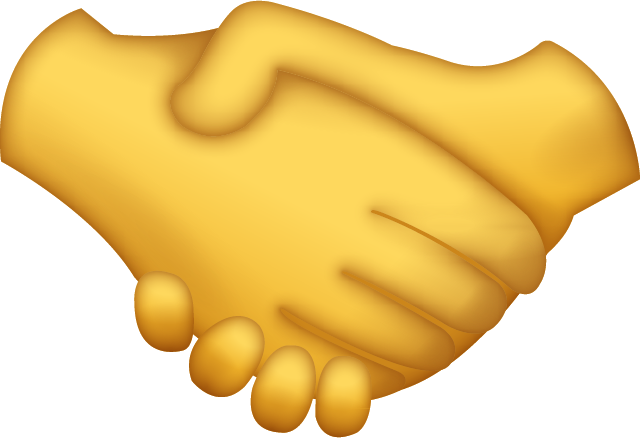 Picture Of Hand Shake - Shaking Hands Emoji Png (640x438)