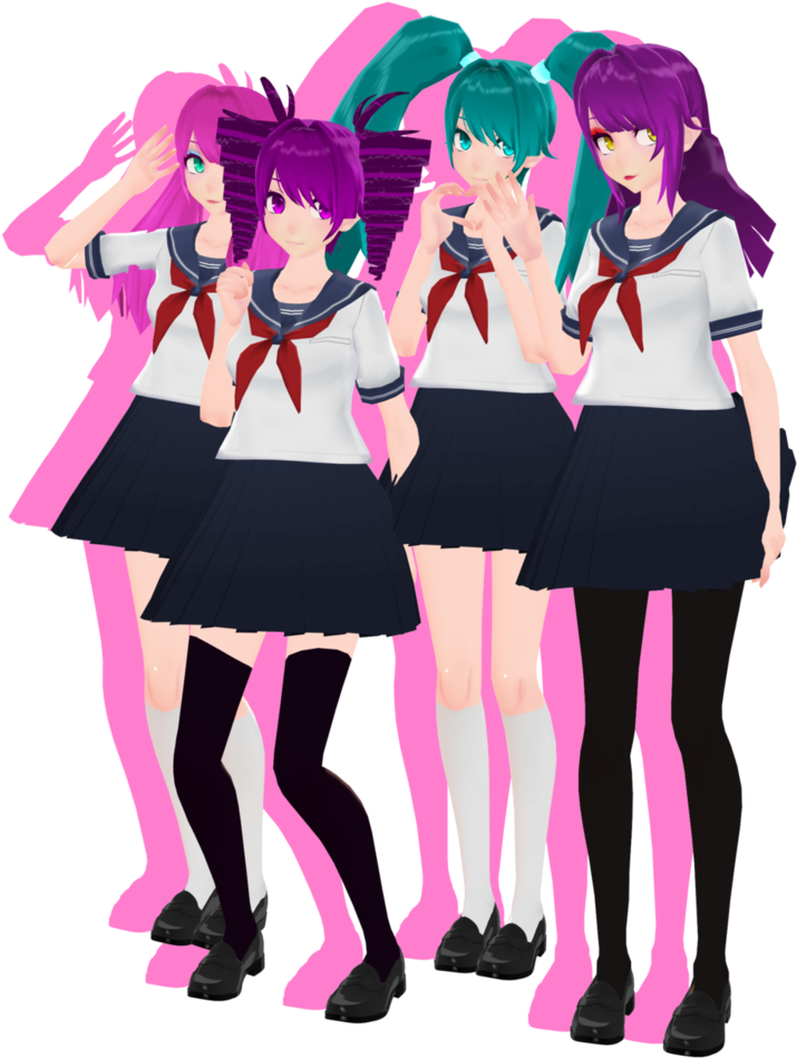 Mmd Yandere Simulator Basu Girls\kokona Saki By Nyehnyehnyehmeow - Mmd Yandere Simulator Kokona (800x1000)
