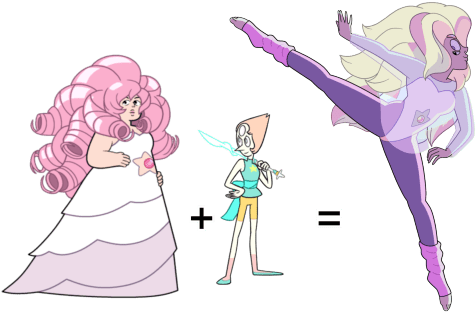 Steven Universe Rose Quartz X Pearl (500x353)