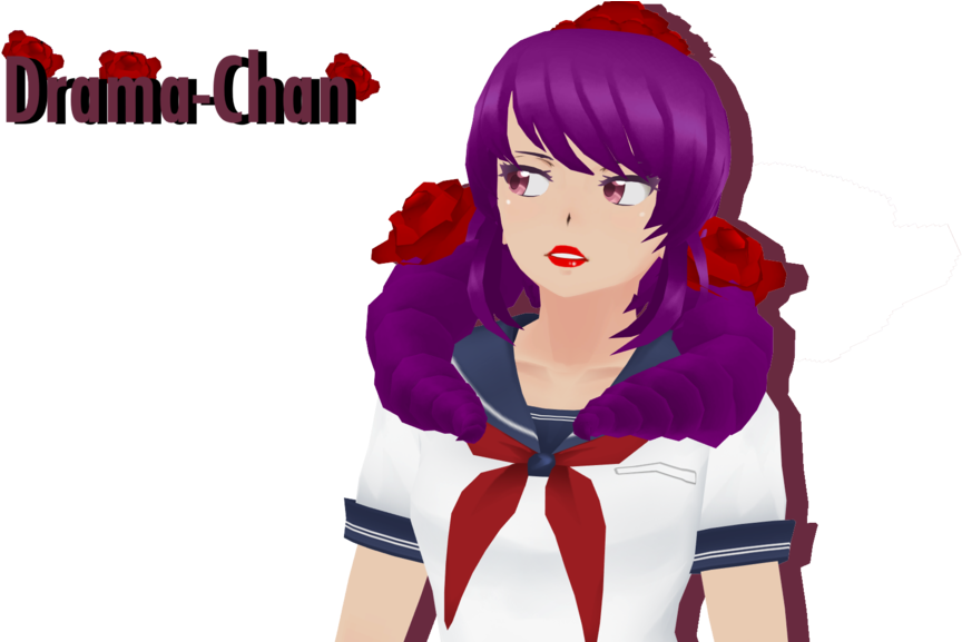 [yandere Simulator Oc] Drama-chan By Hatsunesakimiyu - Yandere Simulator Drama Chan (1024x576)