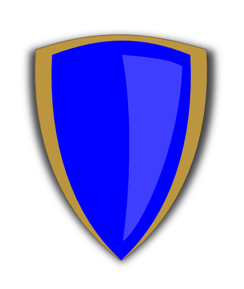 Clip Art - Blue And Gold Shield Png (504x597)