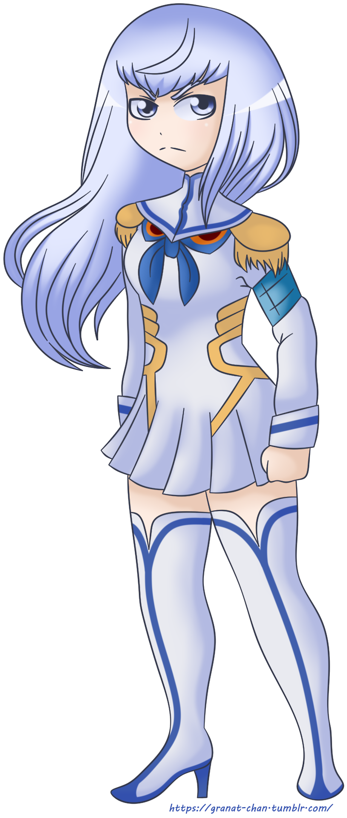 Yandere Simulator Megami Saiko Kamui Junketsu Granat-chan - Drawing (1280x1707)