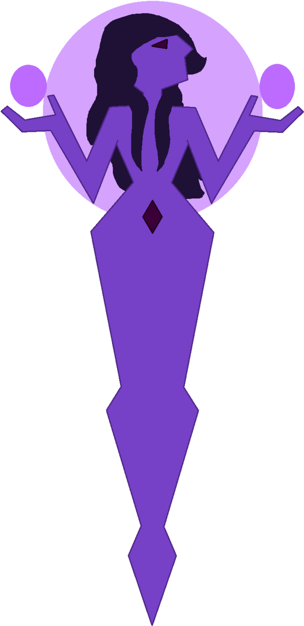 Purple Diamond Mural By Twistednights - Steven Universe Diamonds Base (643x1242)