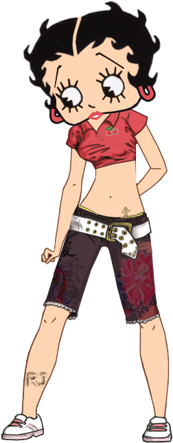 Betty Loves Summertime - Cartoon (300x700)