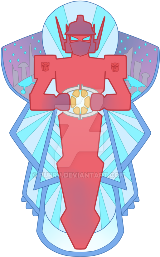 Optimus Mural By Purrv - Illustration (600x848)