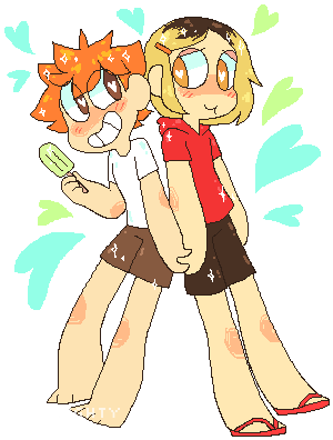 Summertime Happiness By Starchaeopteryx - Cartoon (384x427)