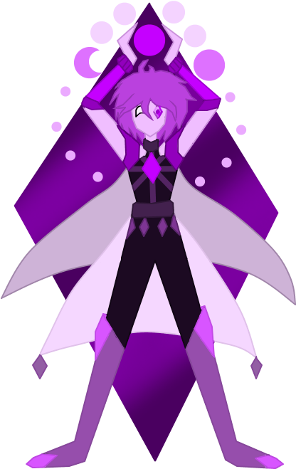 Purple Diamond Mural By Illuminati Senpai - Illustration (431x669)