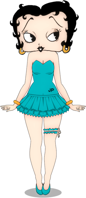 Betty Boop, Summertime, Bb - Green (353x697)
