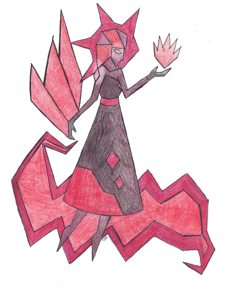 Blood Red Diamond Mural By Kuraitsukimajutsu - Red Diamond (795x1006)