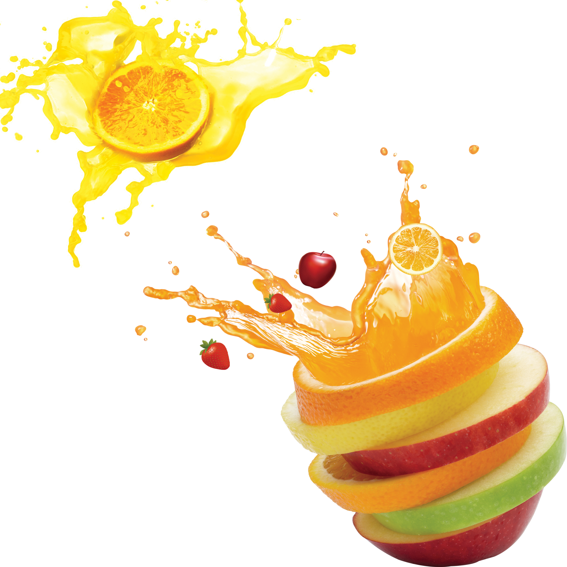 Juice Punch Fruit Mural Wallpaper - Graphic Design Creative Idea (1890x1890)