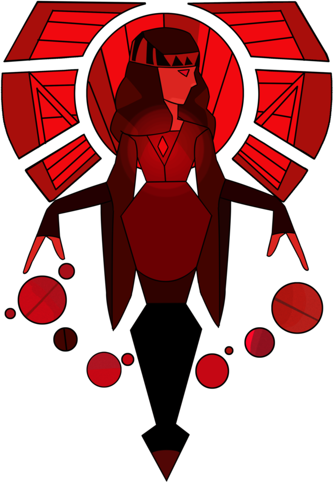 Red Diamond's Mural By Dustyglory - Red Diamond Steven Universe Mural Transparent (752x1063)