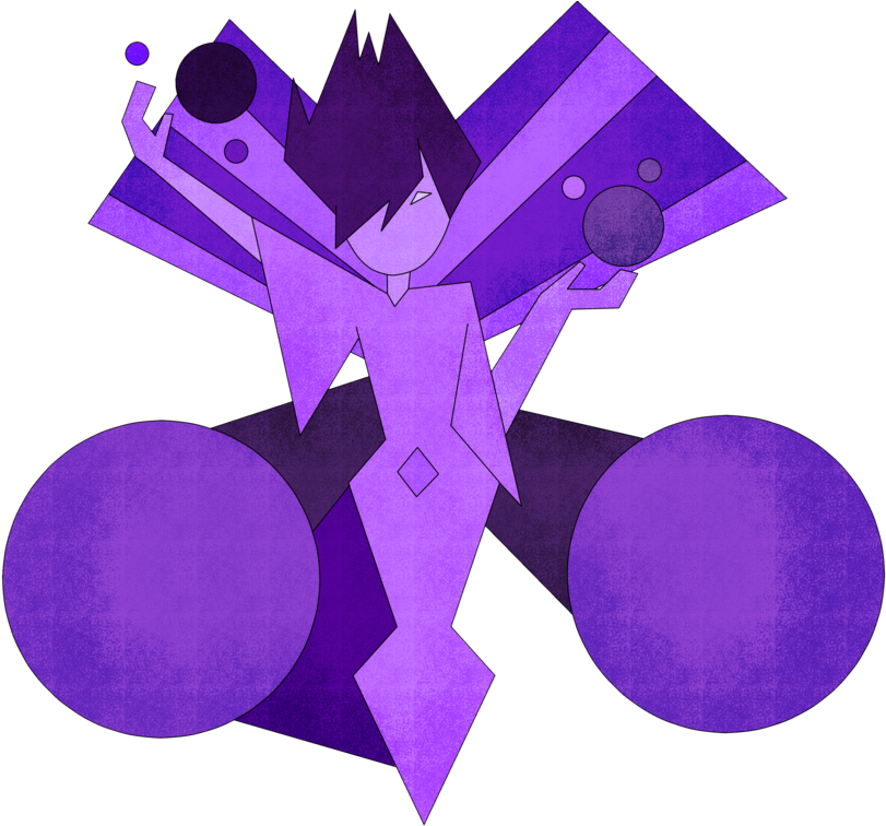 Purple Diamond Mural By Lizzyaster - Illustration (1030x775)