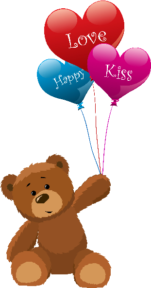 Teddy Bears - Teddy Bear With Balloons (600x600)
